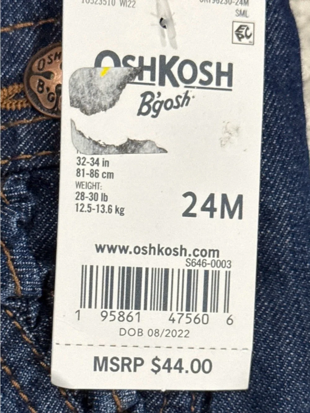 Oshkosh B’Gosh Red Plaid Lined Overalls & Buffalo Shirt Outfit. Brand New!